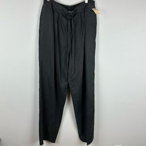 NWT Cambridge Dry Goods Linen Black Pants size 8